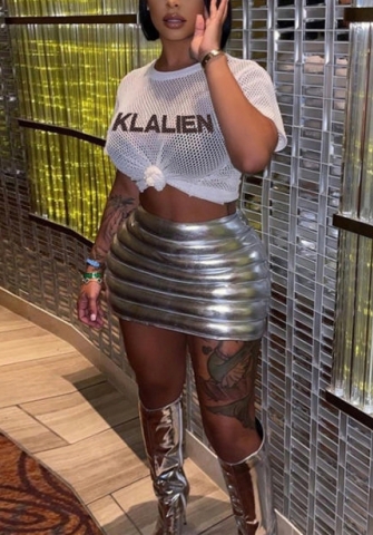 (Only Tops)(Real Image)2022 Styles Women Fashion INS Styles White Letter Tee