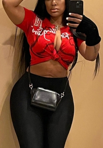 (Only Tops)2022 Styles Women Fashion INS Styles Print Tassel Tee