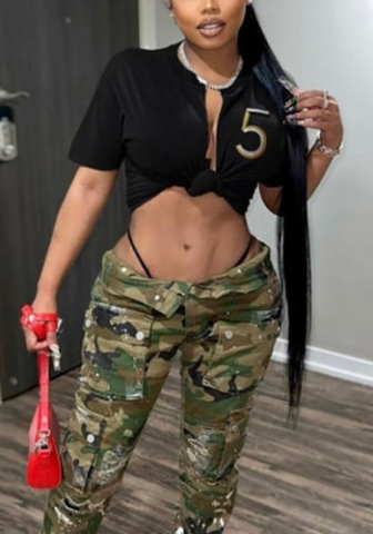 2022 Styles Women Fashion INS Styles Front Tie Tee