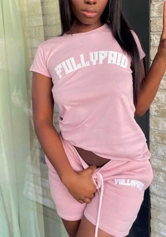 2022 Styles Women Fashion INS Styles Print Short Two Piece Suit