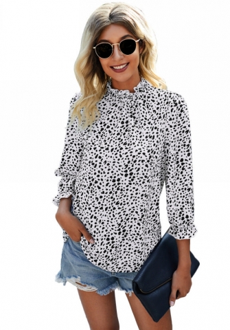 (Real Image)2022 Styles Women Fashion INS Styles Print Blouses