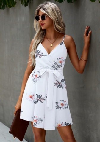 (Real Image)2022 Styles Women Fashion INS Styles Floral Bohemian Hem Mini Dress