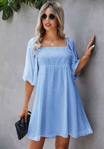 (Real Image)2022 Styles Women Fashion INS Styles Puff Midi Sleeve Bohemian Dress