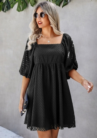 (Real Image)2022 Styles Women Fashion INS Styles Puff Midi Sleeve Bohemian Dress