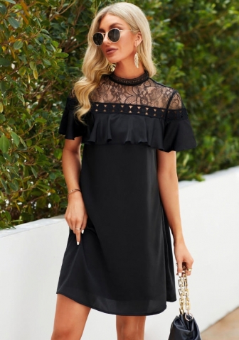 (Real Image)2022 Styles Women Fashion INS Styles Lace Ruffle Mini Dress