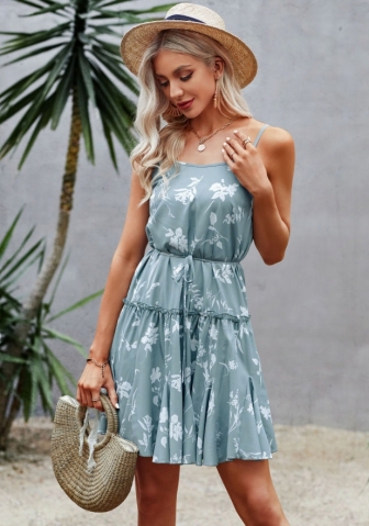 (Real Image)2022 Styles Women Fashion INS Styles Print Bohemian Mini Dress