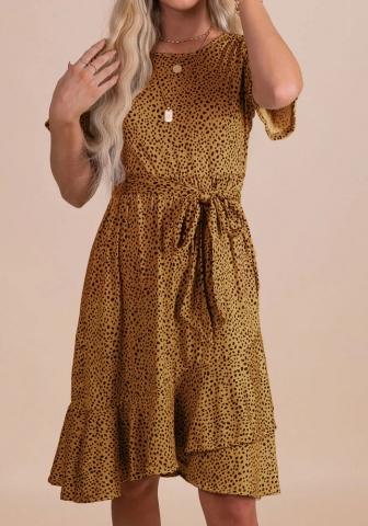 2022 Styles Women Fashion INS Styles Print Dot Bohemian Mini Dress