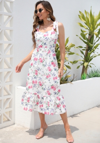 (Real Image)2022 Styles Women Fashion INS Styles Floral Bohemian Maxi Dress