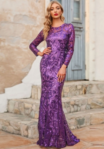 (Real Image)2022 Styles Women Fashion INS Styles Sequin Maxi Dress