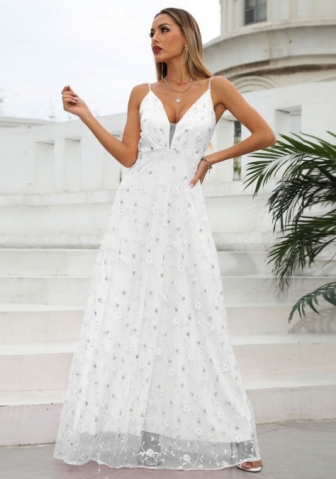 (Real Image)2022 Styles Women Fashion INS Styles Sequin Strap Maxi Dress