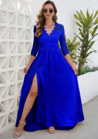 (Real Image)2022 Styles Women Fashion INS Styles Long Sleeve Lace Maxi Dress