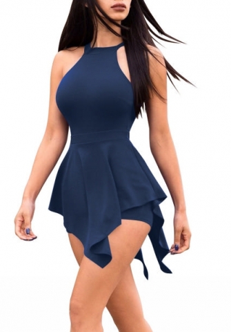 2022 Styles Women Fashion INS Styles Solid Color Irregular Romper