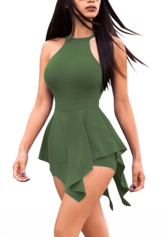 2022 Styles Women Fashion INS Styles Solid Color Irregular Romper