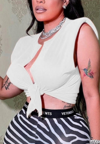 2022 Styles Women Fashion INS Styles Solid Color Open Tee