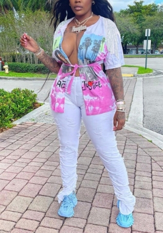 (Real Image)2022 Styles Women Fashion INS Styles Print Tee