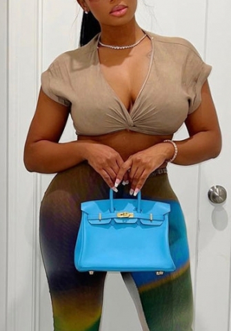 (Real Image)2022 Styles Women Fashion INS Styles Khaki Tank Tops