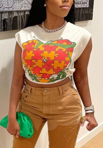 (Real Image)2022 Styles Women Fashion INS Styles Print Tee