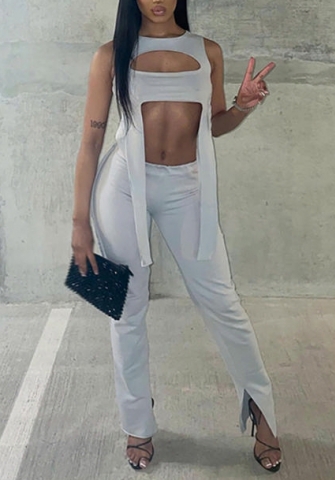 (Real Image)2022 Styles Women Fashion INS Styles Gray Two Piece Suit