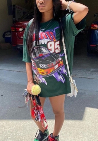 2022 Styles Women Fashion INS Styles Print Short Sleeve Tee