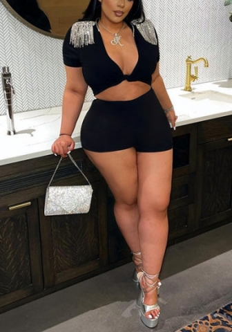 (Real Image)2022 Styles Women Fashion INS Styles Tassel Short Two Piece Suit