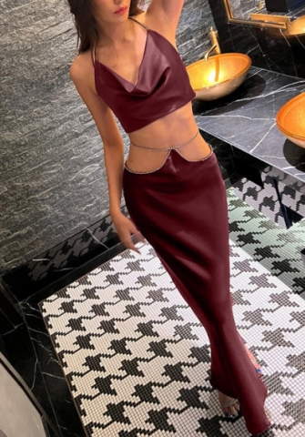 2022 Styles Women Fashion INS Styles Tie Maxi Dress