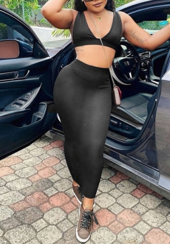 2022 Styles Women Fashion INS Styles Bra+Maxi Skirts Two Piece Dress