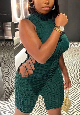 (Real Image)2022 Styles Women Fashion INS Styles Double Lace Up Romper