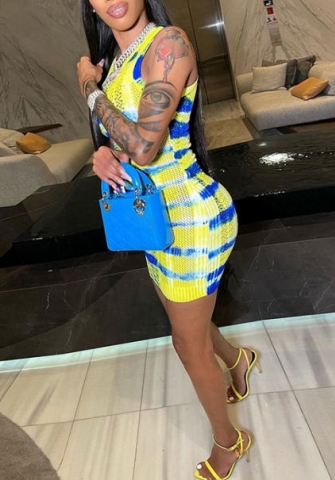 (Real Image)2022 Styles Women Fashion INS Styles Print Summer Mini Dress