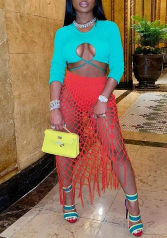 (Not Tops)(Red)2022 Styles Women Fashion INS Styles Sweater Skrits