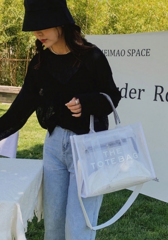 (Real Image)2022 Styles Women Fashion INS Styles See Through Handbag