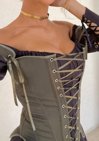 (Real Image)2022 Styles Women Fashion Instagram Styles Front Lace Up Corset