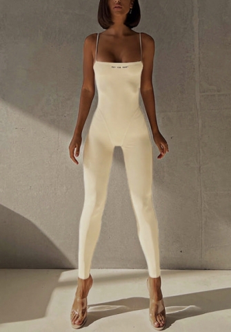 (Real Image)2022 Styles Women Fashion Instagram Styles Strap Solid Color Jumpsuit