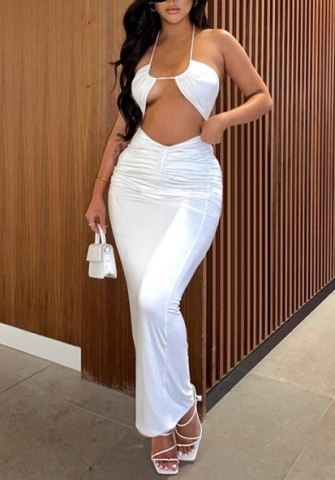 (White)2022 Styles Women Fashion Instagram Styles Bandage Maxi Dress