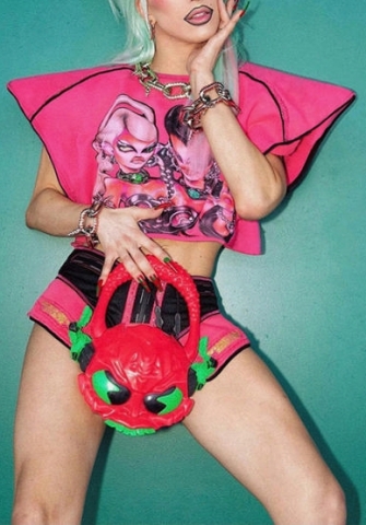 (Only Tops)(Real Image)2022 Styles Women Fashion Instagram Styles Print Cartoon Tee