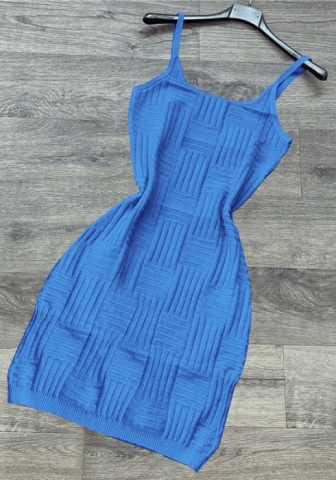 (Real Image)2022 Styles Women Fashion Instagram Styles Solid Color Strap Sweater Mini Dress