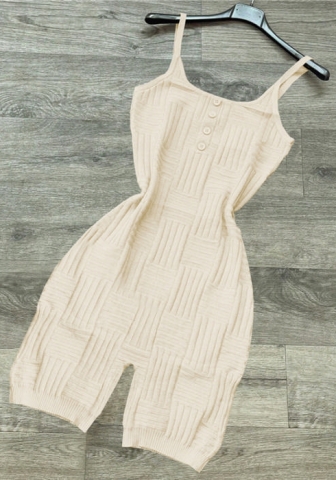 (Real Image)2022 Styles Women Fashion Instagram Styles Strap Front Button Romper