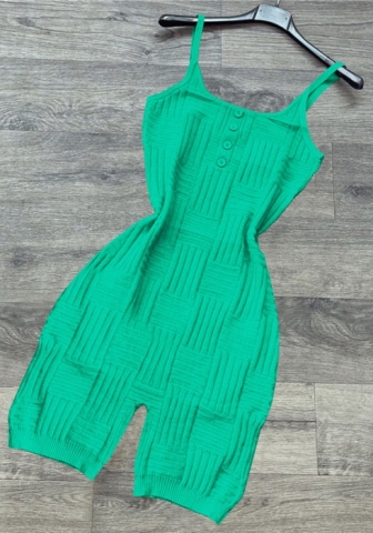 (Real Image)2022 Styles Women Fashion Instagram Styles Strap Front Button Romper