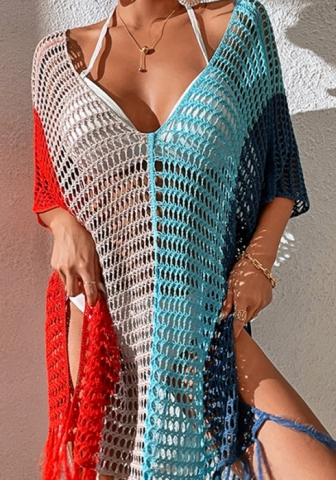 2022 Styles Women Fashion Summer Instagram Styles Contrast Color Sweater Cover Tops