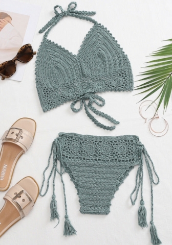 2022 Styles Women Fashion Summer Instagram Styles Sweater Bikini Set