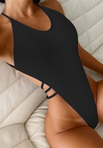 (Real Image)2022 Styles Women Fashion Summer Instagram Styles Solid Color One Piece Swimwear