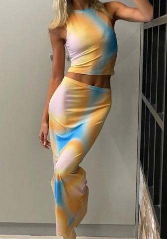 (Real Image)2022 Styles Women Fashion Summer TikTok&Instagram Styles Print Maxi Dress