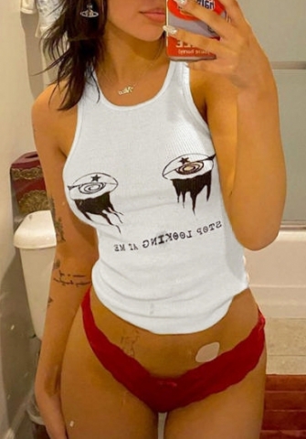 (Real Image)2022 Styles Women Fashion Summer TikTok&Instagram Styles Print Strap Tee