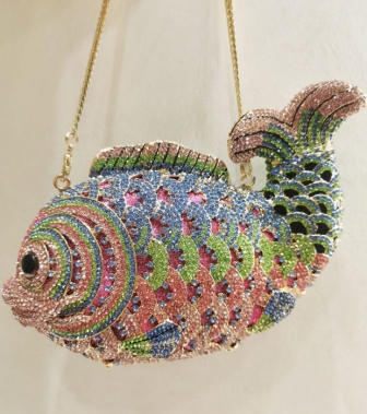 (Real Image)2022 Styles Women Fashion Summer TikTok&Instagram Styles Sequin Fish Handbag