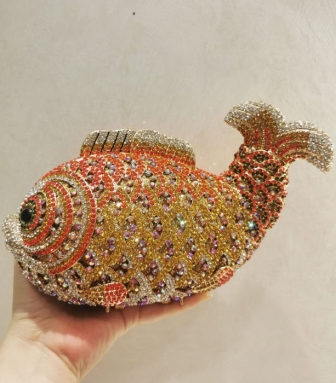 (Real Image)2022 Styles Women Fashion Summer TikTok&Instagram Styles Sequin Fish Handbag