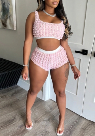 (Pink)2022 Styles Women Fashion Summer TikTok&Instagram Styles Short Two Piece Suit