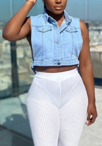 (Real Image)2022 Styles Women Fashion Summer TikTok&Instagram Styles Jeans Front Button Tops