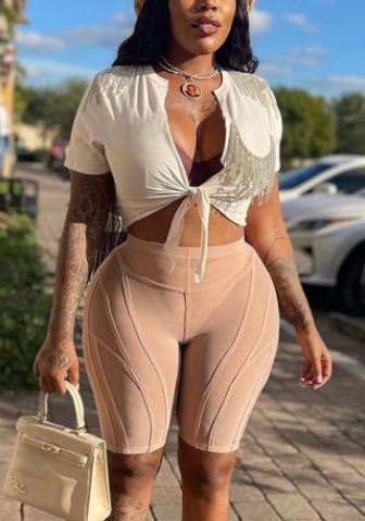 (Only Tops)(Real Image)2022 Styles Women Fashion Summer TikTok&Instagram Styles Tassel Tops