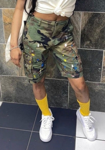 (Real Image)2022 Styles Women Fashion Summer TikTok&Instagram Styles Camouflage Short Pants