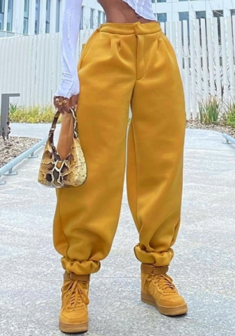 (Yellow)2022 Styles Women Fashion Summer TikTok&Instagram Styles Loose Long Pants