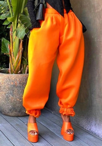 (Orange)2022 Styles Women Fashion Summer TikTok&Instagram Styles Loose Long Pants